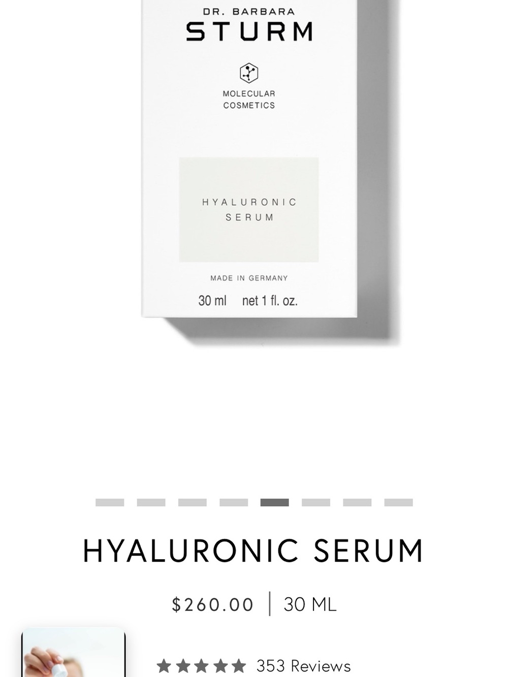 Dr. Barbara Sturm Hyaluronic Serum — White